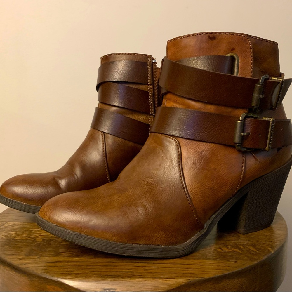 Brown booties Size 9